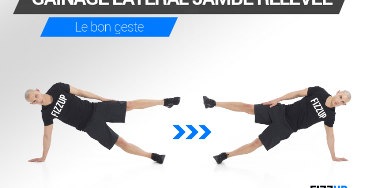 gainage lateral jambe relevee bon geste