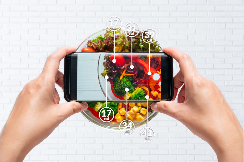 analyse calorique d'une assiette.