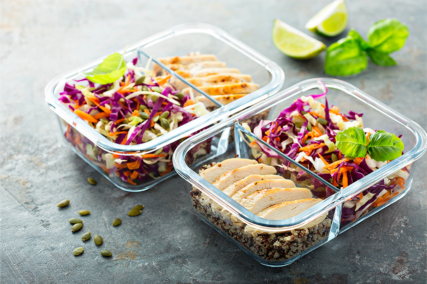 tupperware de nourriture