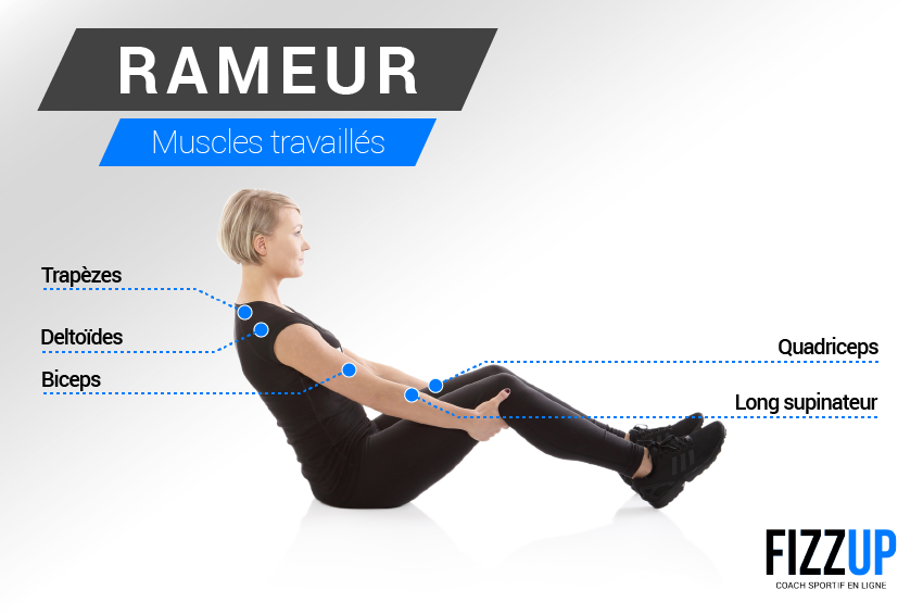 muscler ses biceps sans materiel avec le rameur fizzup