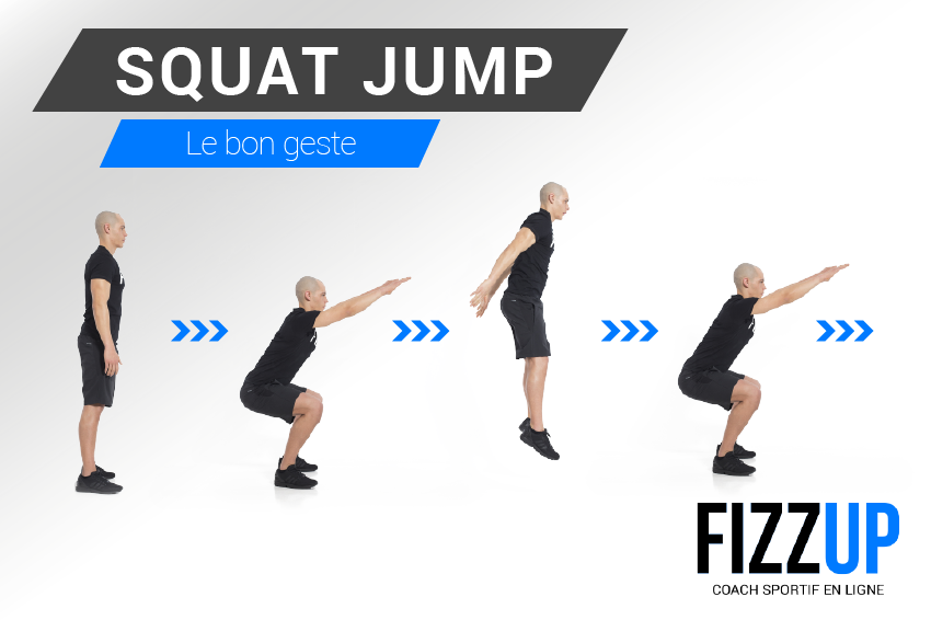 Le squat jump un exercice de fitness explosif FizzUp